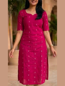 Women's Pink Straight Kurti