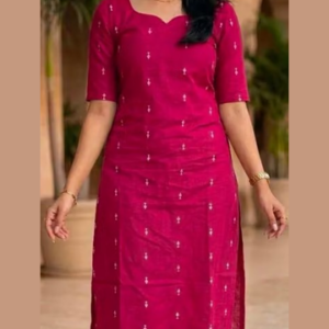 Women's Pink Straight Kurti