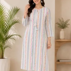Khadi cotton multicolour kurti
